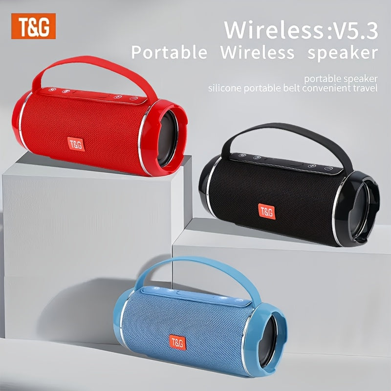 T&G TG116C Portable Wireless Speaker, 5.0 Surround Sound, USB/TF/FM Broadcast, 10m Connectivity, Rechargeable Lithium Battery, Type-C Charging, for Mobile/Tablet/TV, Party Companion