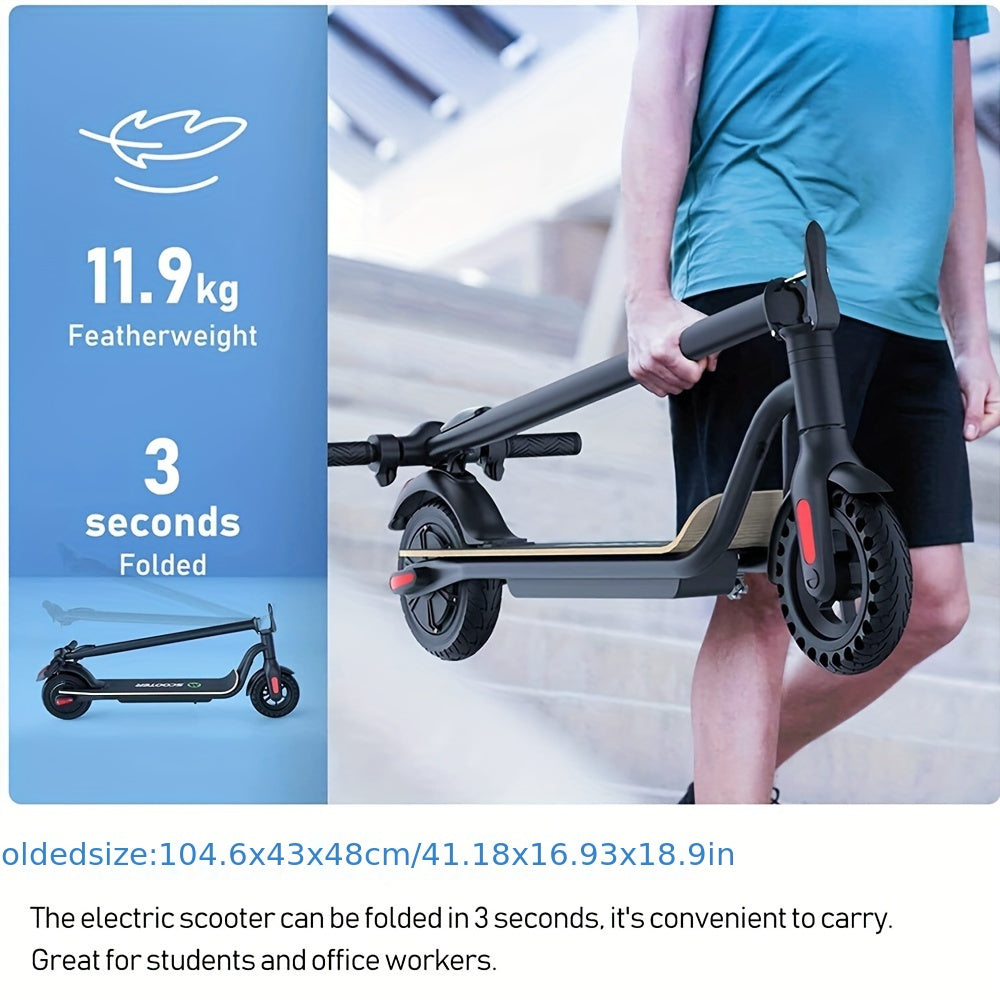 MEGAWHEELS S10 Lightweight And Foldable Electric Scooter for Adults with 8" Wheels, 5.2Ah Battery, 250W Motor, Electronic Brake And Bright LED Headlight, Supports 25km/h Max Speed, 3 Speed Modes And 10-15km Mileage