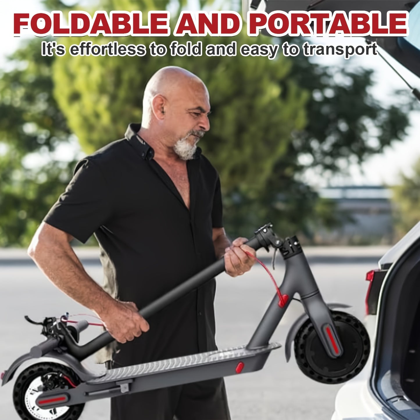 Electric Scooter HT-T4 PRO 36V 10AH Battery 350W Motor 8.5 Inch Honeycomb Tire 19Mph & 23Miles Dual Braking For Adults