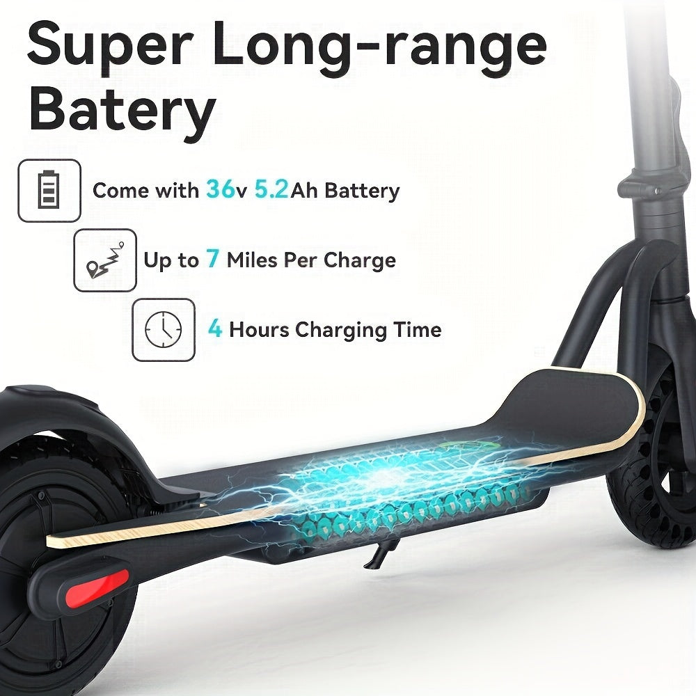 MEGAWHEELS S10 Lightweight And Foldable Electric Scooter for Adults with 8" Wheels, 5.2Ah Battery, 250W Motor, Electronic Brake And Bright LED Headlight, Supports 25km/h Max Speed, 3 Speed Modes And 10-15km Mileage