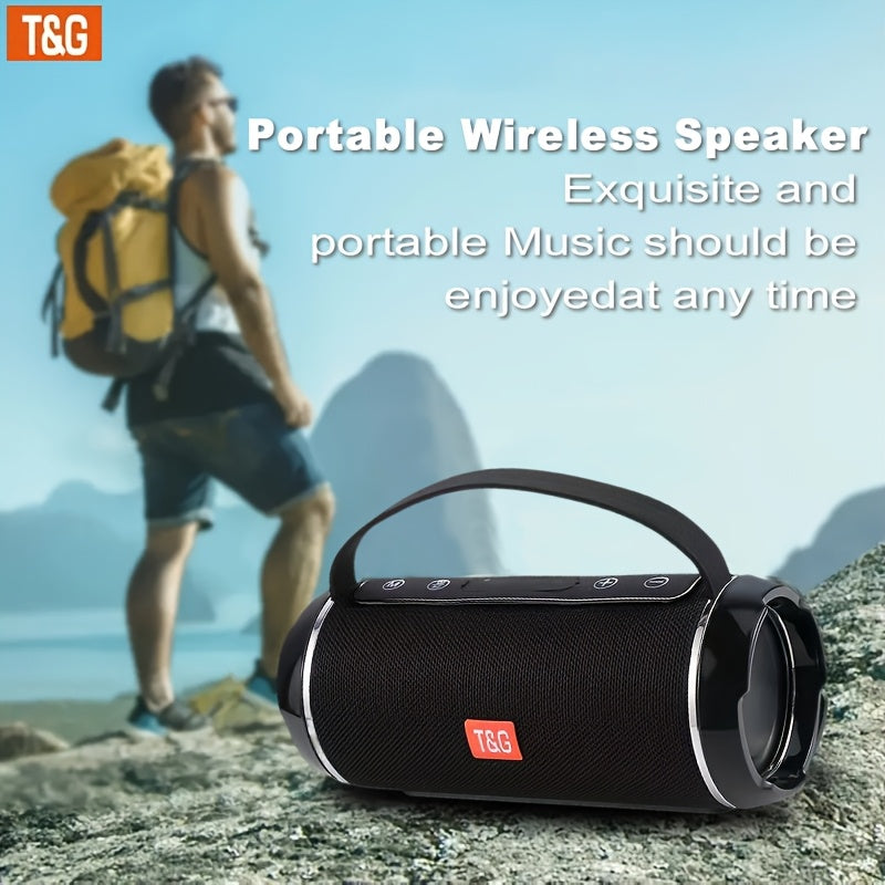 T&G TG116C Portable Wireless Speaker, 5.0 Surround Sound, USB/TF/FM Broadcast, 10m Connectivity, Rechargeable Lithium Battery, Type-C Charging, for Mobile/Tablet/TV, Party Companion