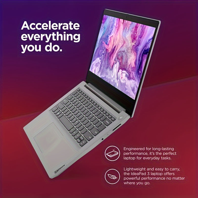 Lenovo 2024 Newest Ideapad 3i Laptop, 14" FHD Display, Intel Core I3-1115G4, 12GB RAM, 512GB SSD, Intel UHD Graphics, Bluetooth, WiFi, Webcam, HDMI, For Student & Business, Windows 11 S, Laptop Stand
