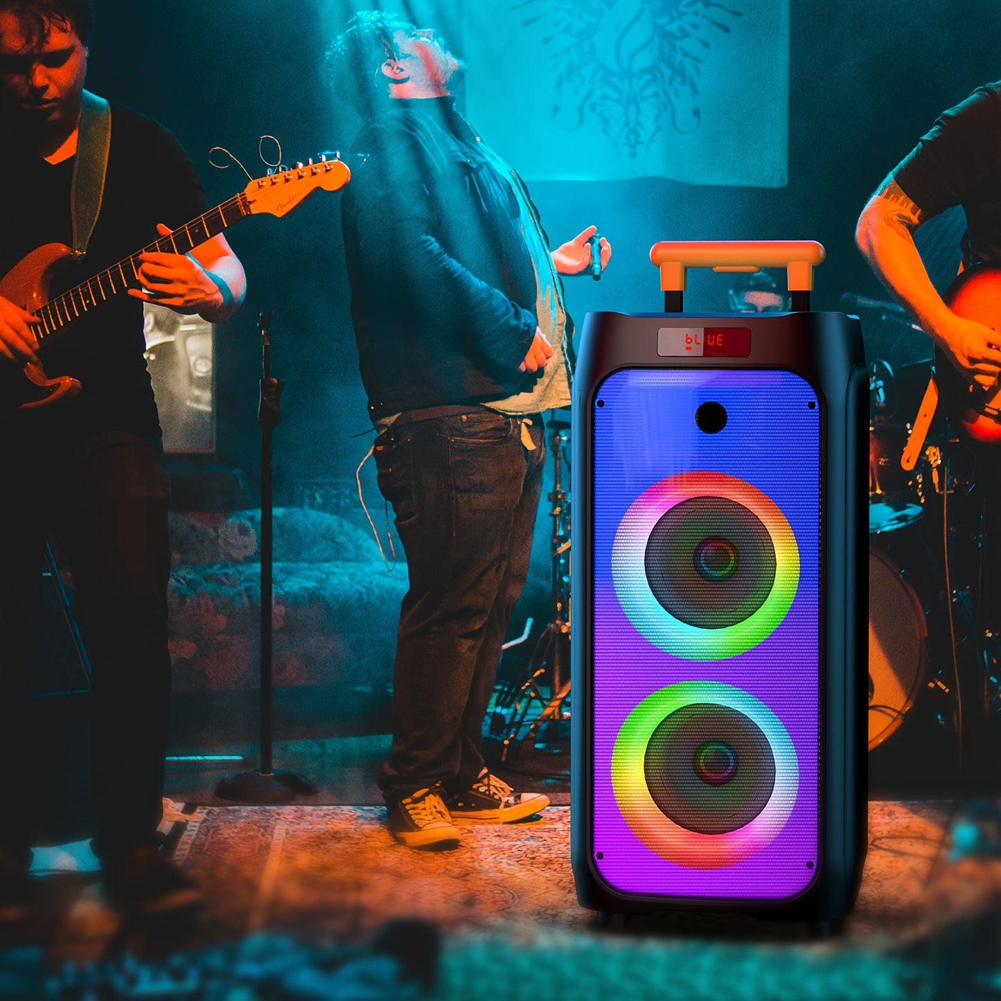 JYX Large Karaoke Machine with Wireless Microphones, Portable Bluetooth Speaker for Outdoor Parties, Weddings, and Home Entertainment