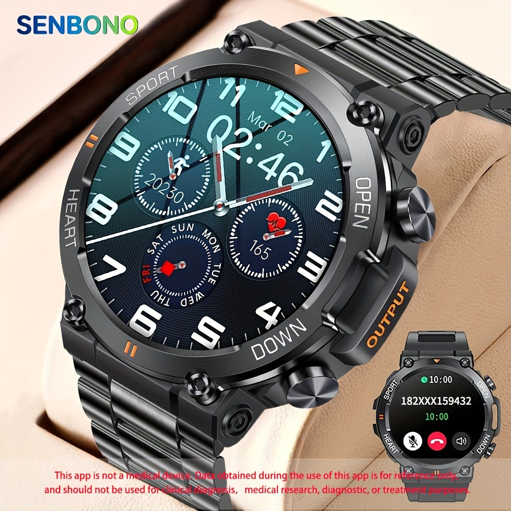 1.39-inch Large Screen SENBONO Sport Smart Watch for Men and Women, Wireless Call, 400mAh Battery Long Standby, Pedometer, Calorie Tracker, Compatible with Android and iPhone Phones