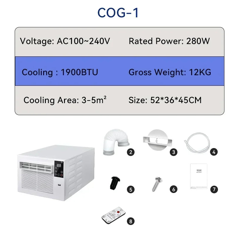 Portable Air Conditioner Cooling wall efficient unit split heating rechargeable design evaporatibe standing air