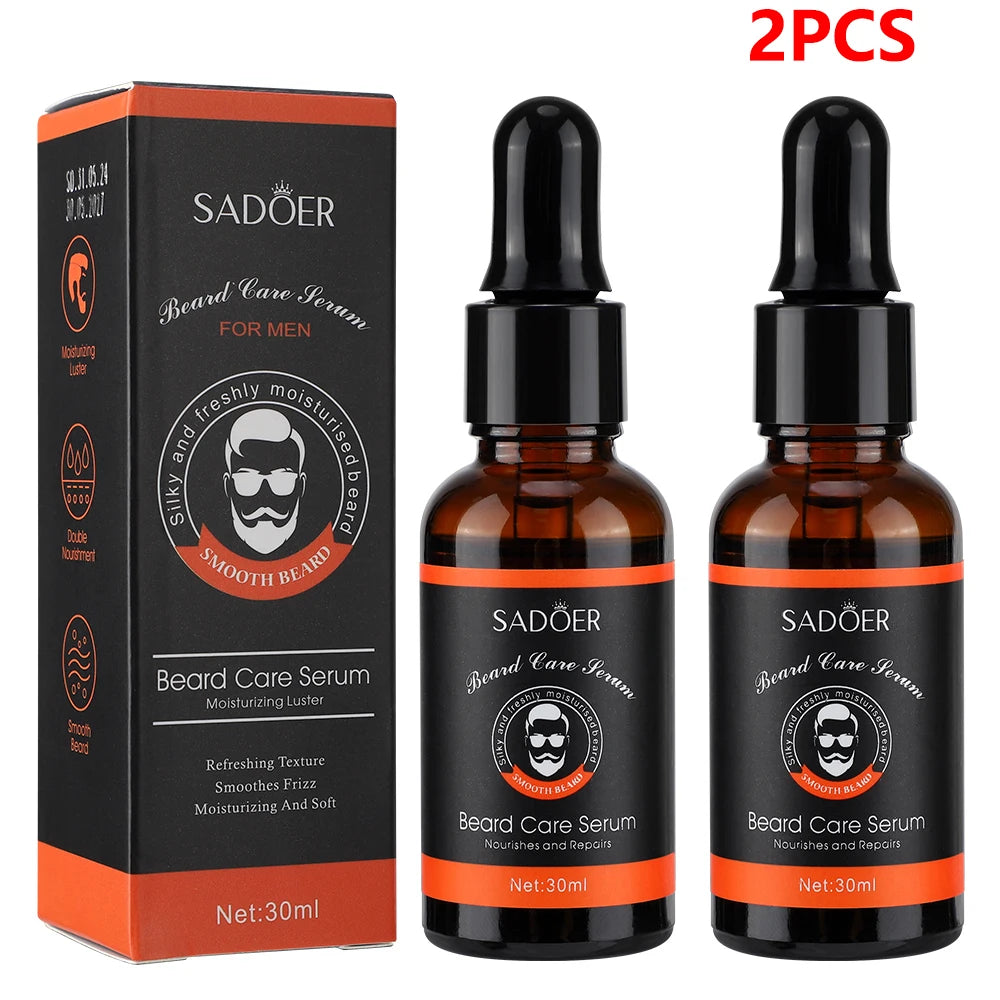 60ml Beard Oil For Men Deep Moisturizing Nourishing Beard Care Essence Oil Smooth Soften Shiny Anti-frizz Plant Beard Serum