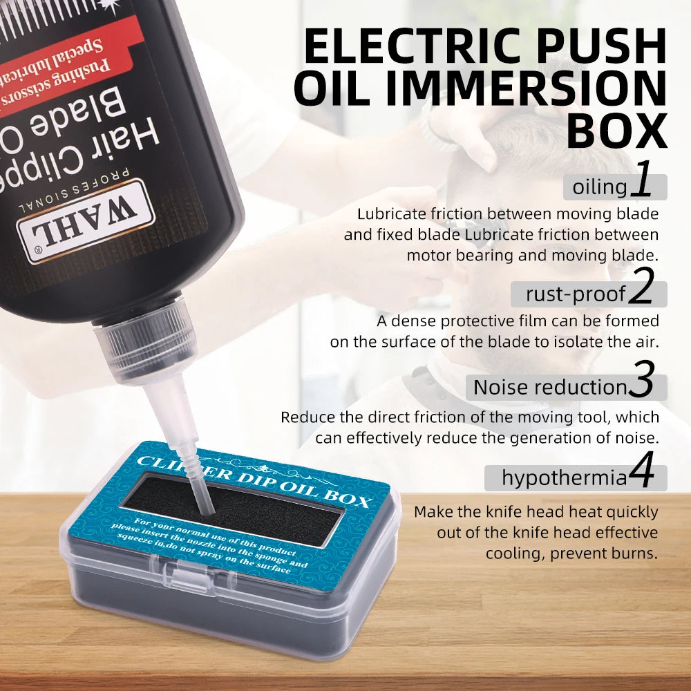 Barbershop Hair Clippers Shavers Lubricating Blade Rust Prevention Protection Repair Electric Push Oil Storage Box Anti-Rust