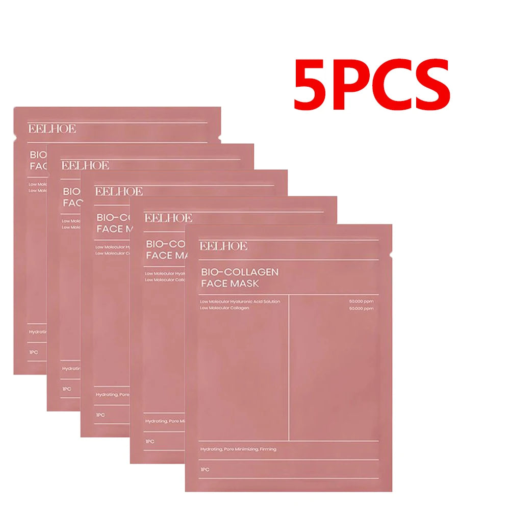 5/10pcs Collagen Face Mask Moisturizing Refreshing Brightening Nourish Deep Hydration Moisturizer Feels light Collagen Skin Care