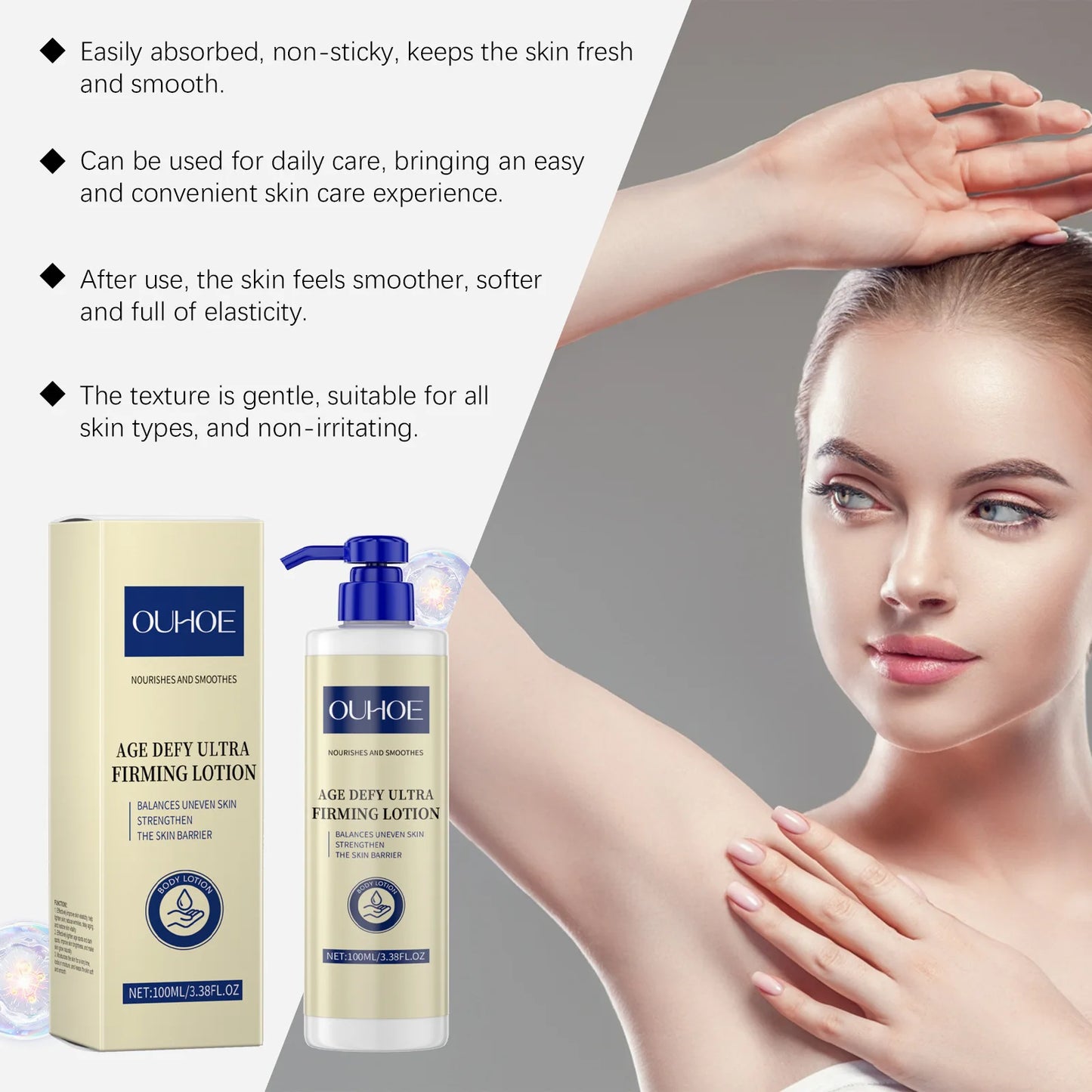 Anti Aging Body Lotion Reducing Wrinkles Dullness Dry Preventing Sagging Firming Whitening Revitalizing Body Moisturizer Cream