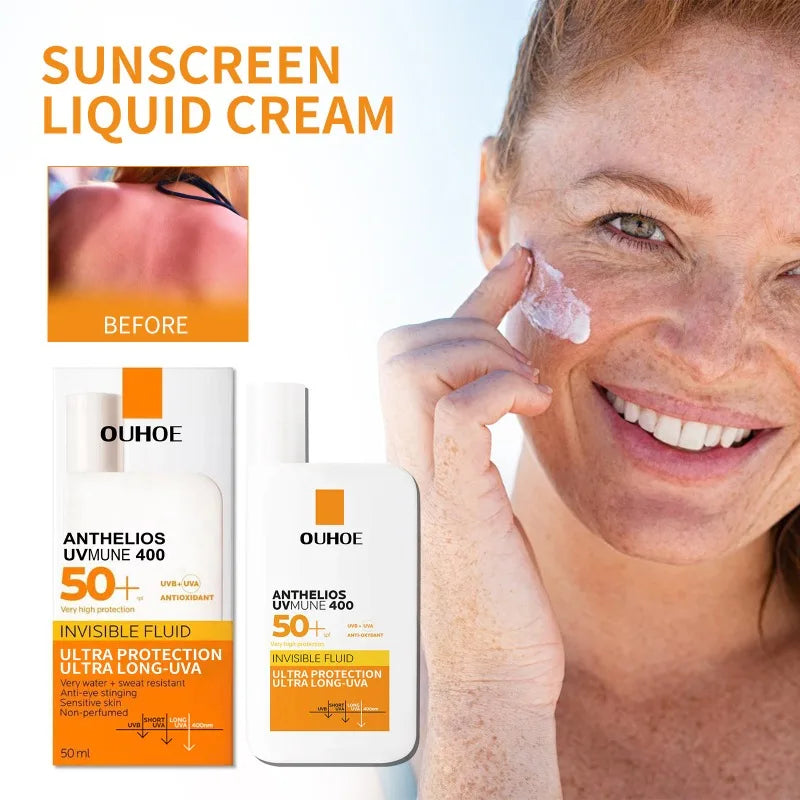 Original Face Sunscreen Anthelios XL Anti-Shine Invisible Fluid | Anti-Imperfection Ultra SPF50 Body Sunscreen Whitening