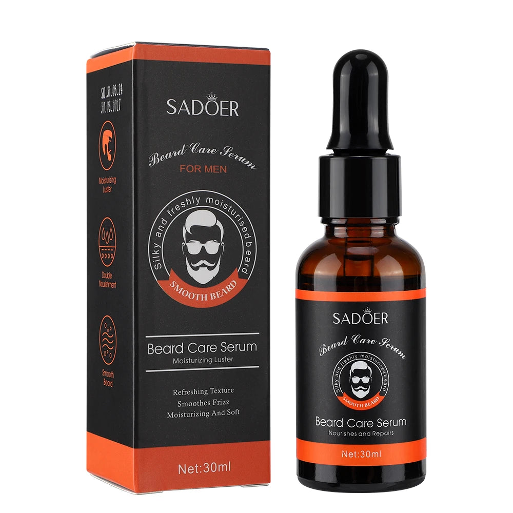 60ml Beard Oil For Men Deep Moisturizing Nourishing Beard Care Essence Oil Smooth Soften Shiny Anti-frizz Plant Beard Serum