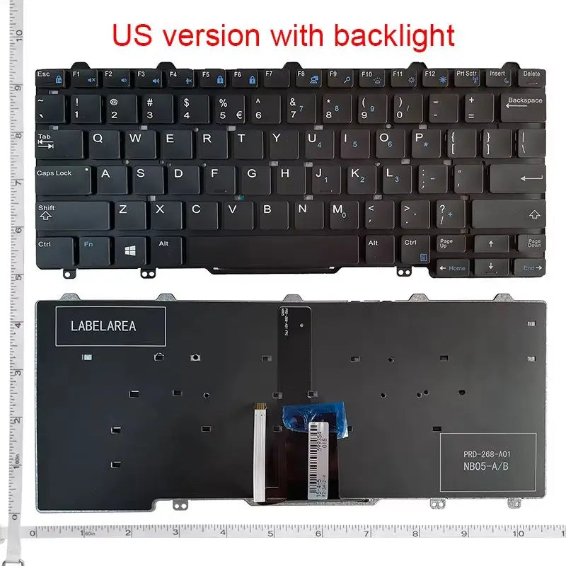 US/LA/BR/RU laptop keyboard For DELL Latitude E7250 3150 3160 3165 12-5000 5280 5290 5250 7280 7380 E5250 E7270 E5270