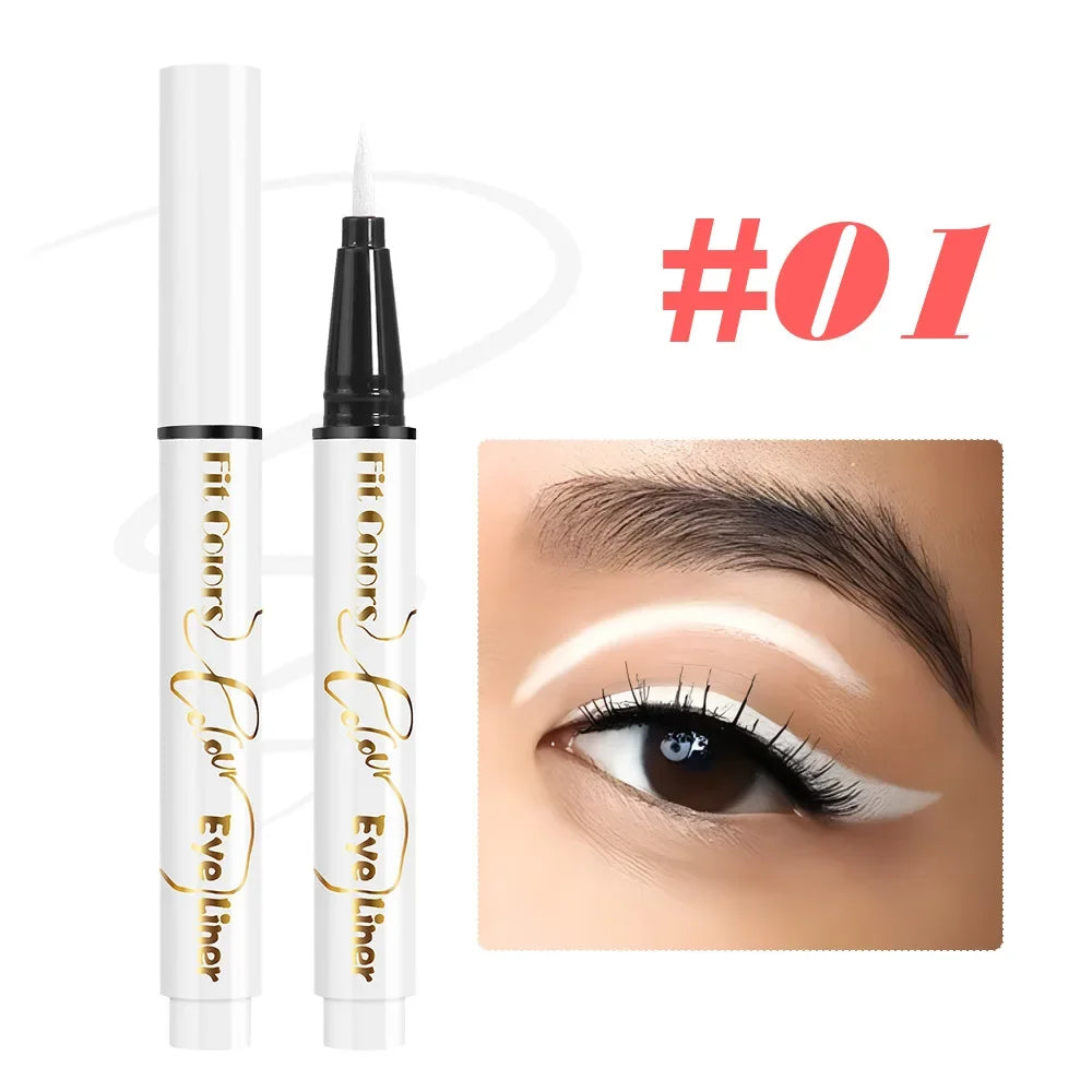 12Colors Liquid Eyeliner Neon Colored Halloween Liner Eyeliner Pen Waterproof UV Blacklight Fluorescent Face Body Paint Makeup