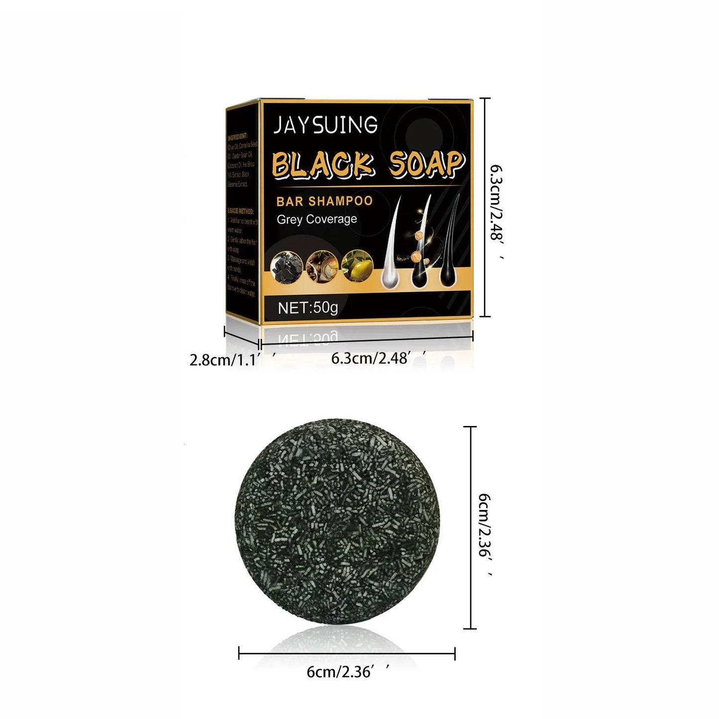 Hair strengthening shampoo soap, hair soap, cleansing scalp, soften hair strong hair, men and women usually hair care products,