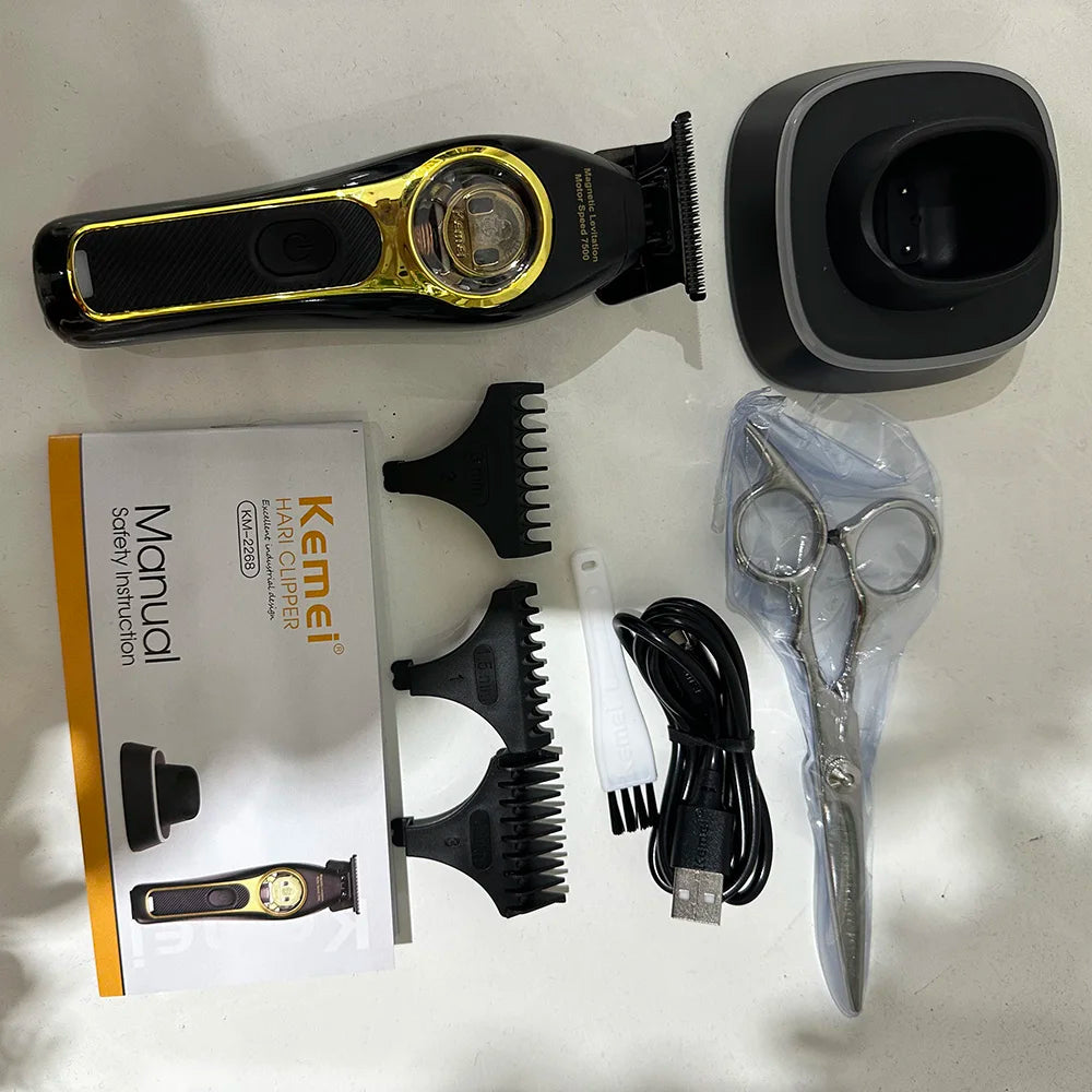 Kemei 2373 2268 Barber Hair Clippers Professional Cordless Hair Trimmer Electric Men Finish Hair Cutting Machine Vector Motor