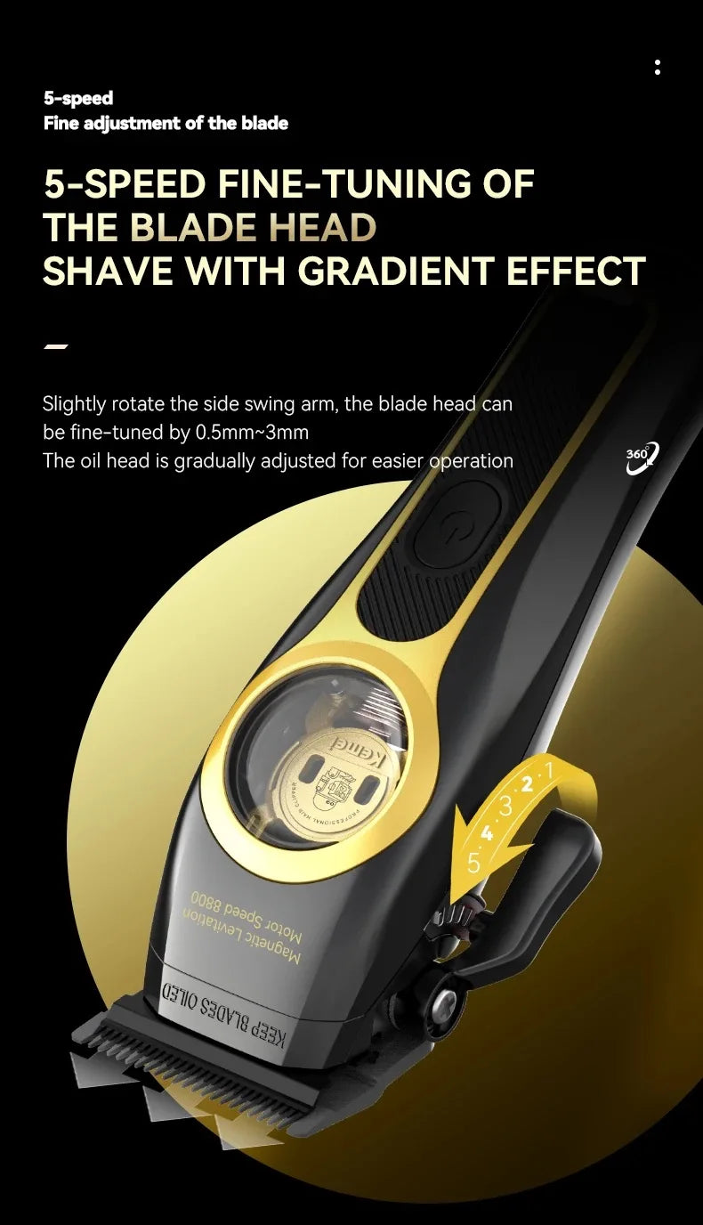 Kemei 2373 2268 Barber Hair Clippers Professional Cordless Hair Trimmer Electric Men Finish Hair Cutting Machine Vector Motor
