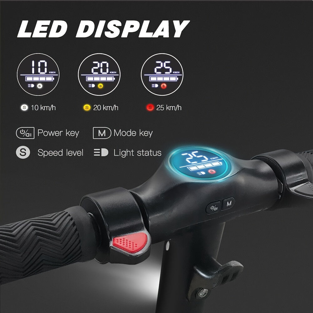 MEGAWHEELS S10 Lightweight And Foldable Electric Scooter for Adults with 8" Wheels, 5.2Ah Battery, 250W Motor, Electronic Brake And Bright LED Headlight, Supports 25km/h Max Speed, 3 Speed Modes And 10-15km Mileage