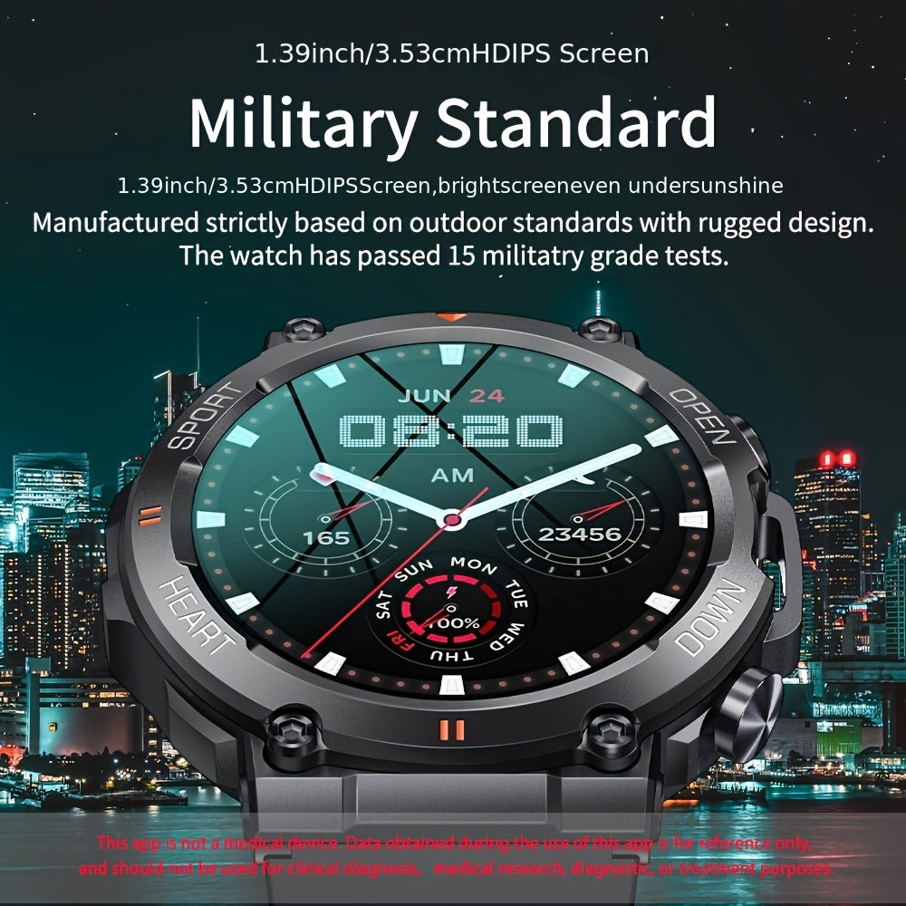 1.39-inch Large Screen SENBONO Sport Smart Watch for Men and Women, Wireless Call, 400mAh Battery Long Standby, Pedometer, Calorie Tracker, Compatible with Android and iPhone Phones