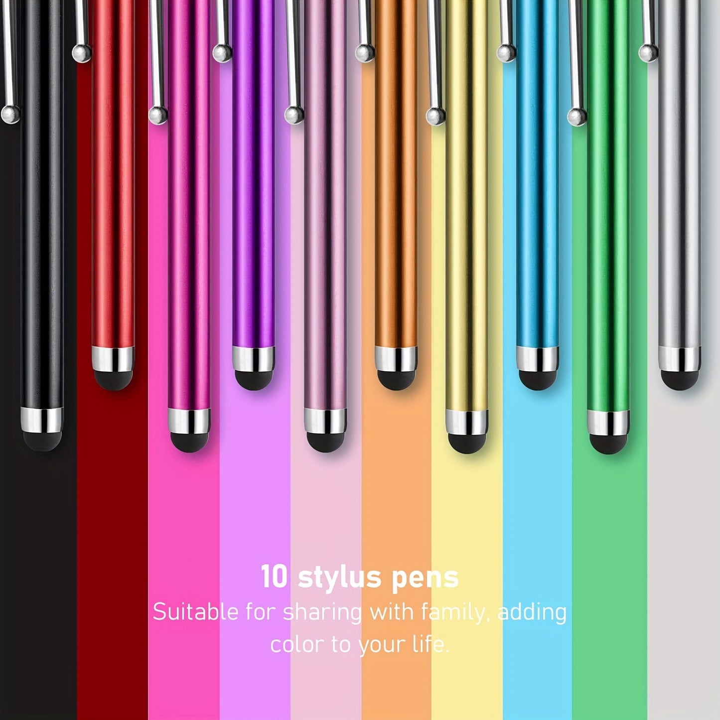Touch Screen Stylus Abiarst High Precision Universal Stylus Suitable For IPad For IPhone Tablet For Samsung Galaxy Full Capacitive Touch Screen (10PCS/ Pack)
