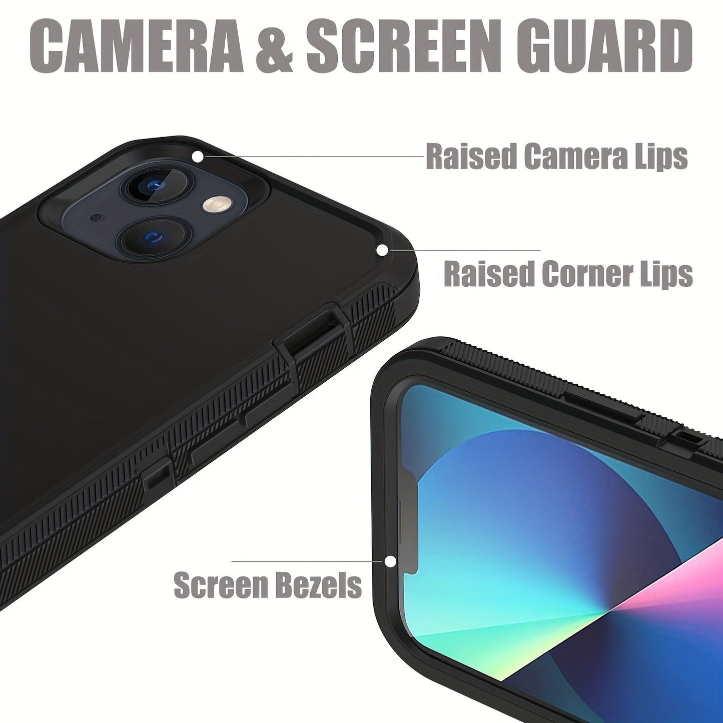 For IPhone 14 Case, Heavy Duty Drop Protection, Full Body Rugged Shockproof Dust Proof 3- Layer Tough Protective Phone Cover For Apple IPhone 14 Gift For Birthday/Easter/President's Day/Boy/Girlfriends