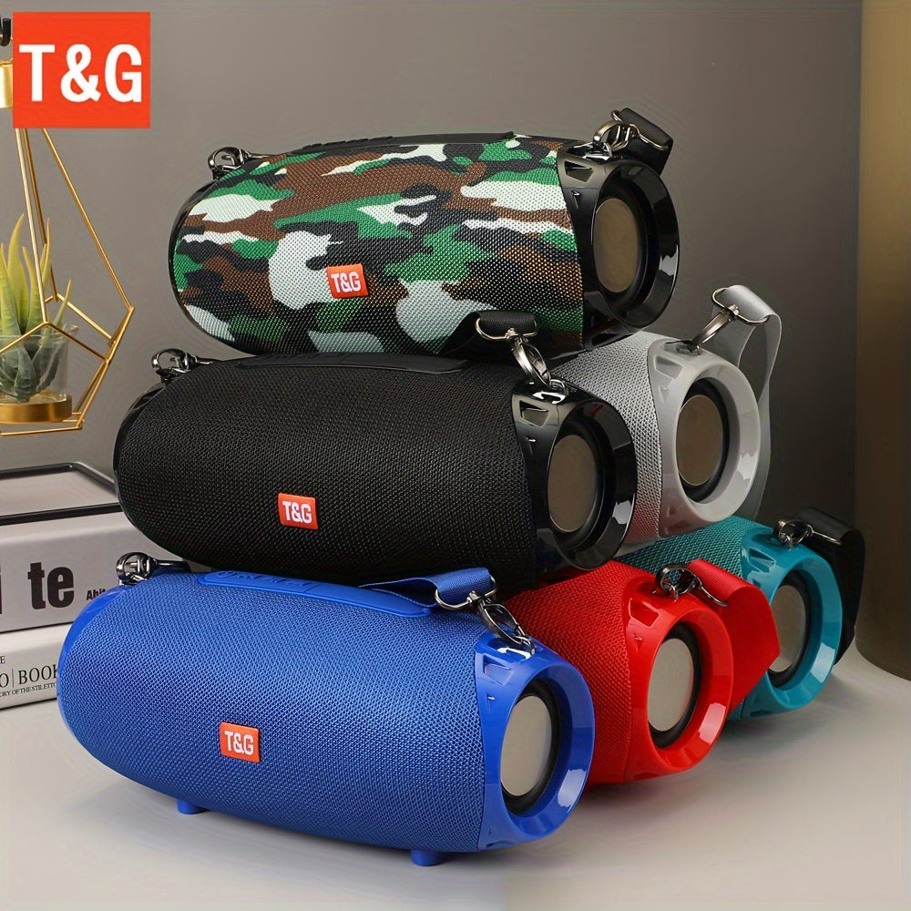TG534 Portable Wireless Stereo Outdoor Speaker With Dual Speakers, Waterproof For Life, TWS Stereo Subwoofer Hands-Free Call/FM/TF Card/U Disk, For Mobile Phone/Tablet/TV, Music Speaker Plug-in Card U Disk Gift For Friends
