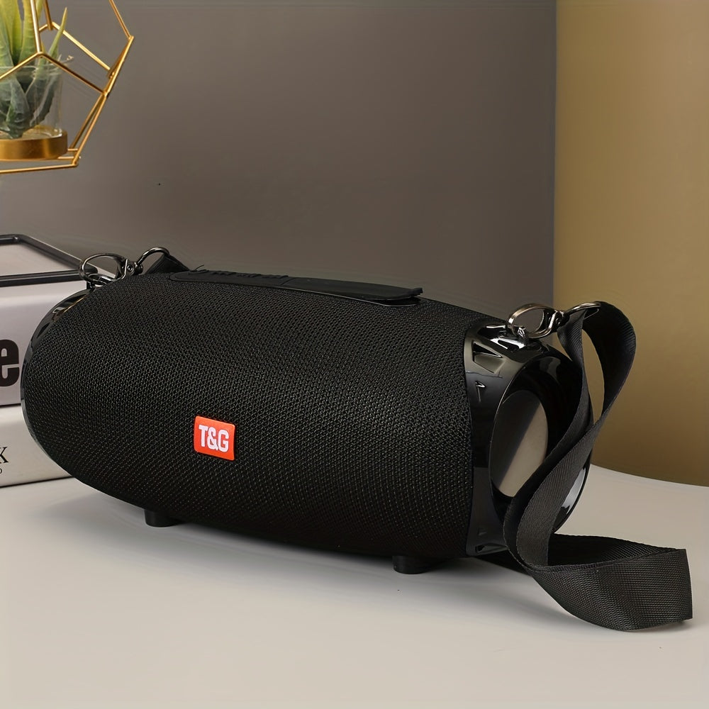 TG534 Portable Wireless Stereo Outdoor Speaker With Dual Speakers, Waterproof For Life, TWS Stereo Subwoofer Hands-Free Call/FM/TF Card/U Disk, For Mobile Phone/Tablet/TV, Music Speaker Plug-in Card U Disk Gift For Friends