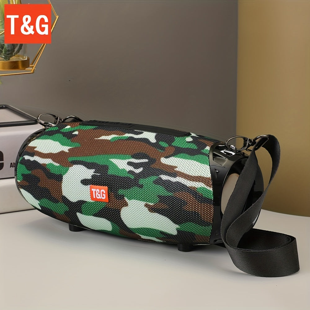TG534 Portable Wireless Stereo Outdoor Speaker With Dual Speakers, Waterproof For Life, TWS Stereo Subwoofer Hands-Free Call/FM/TF Card/U Disk, For Mobile Phone/Tablet/TV, Music Speaker Plug-in Card U Disk Gift For Friends
