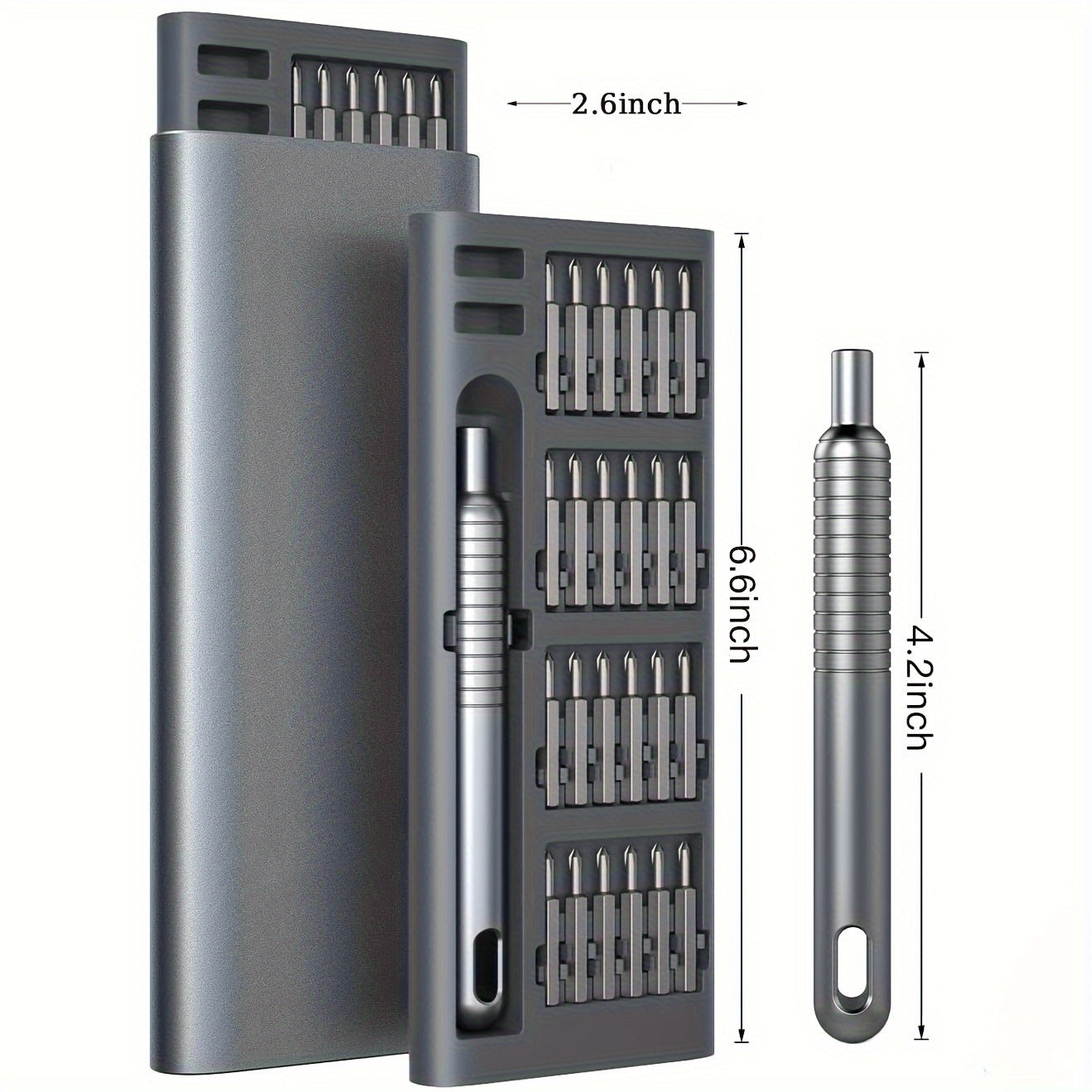 48-in-1 Precision Screwdriver Set - Professional Magnetic Driver Kit with 6-inch Metal Handle and Portable Aluminum Box - Ideal for Electronics, Watch, Drone, Gadget Repair and Maintenance