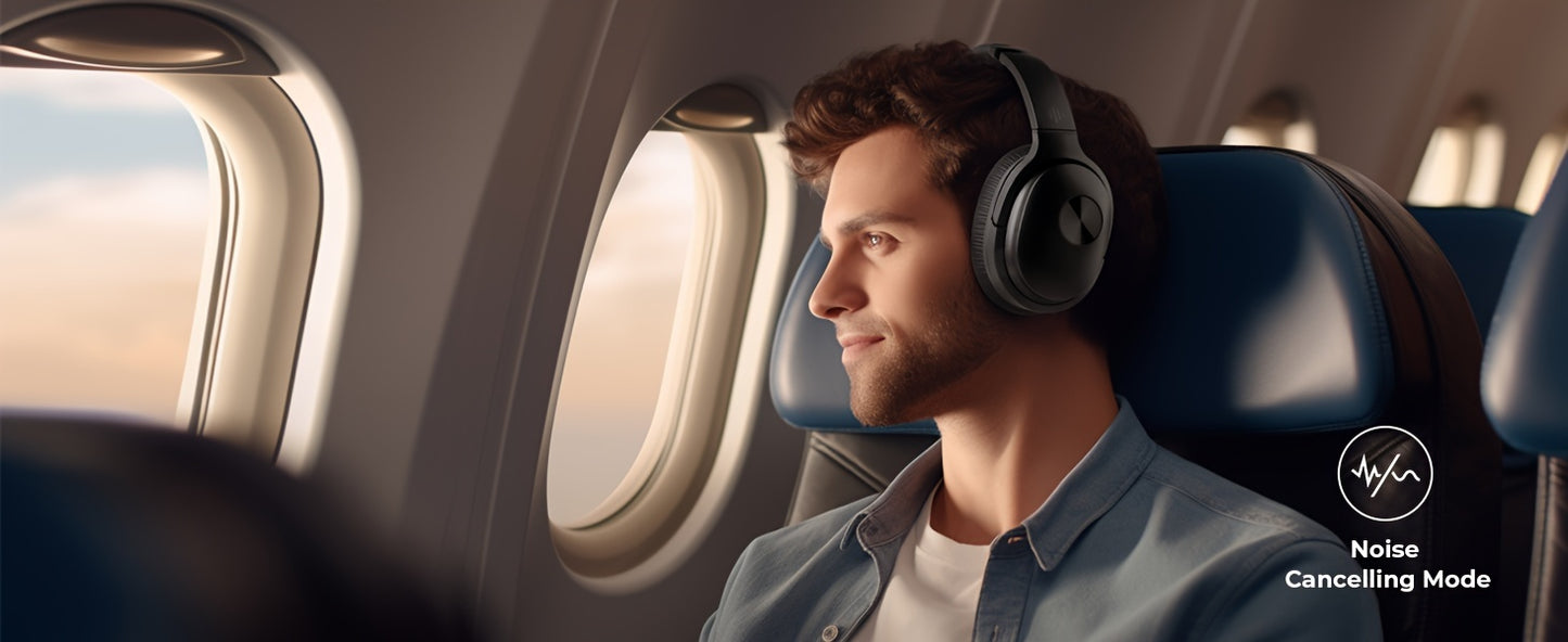 SupremeSound Hybrid Active Noise Cancelling Headphones - Bluetooth Wireless with Hi-Fi Audio, Premium Comfort, Seamless Connection, Built-in Mic for Crystal-clear Calls