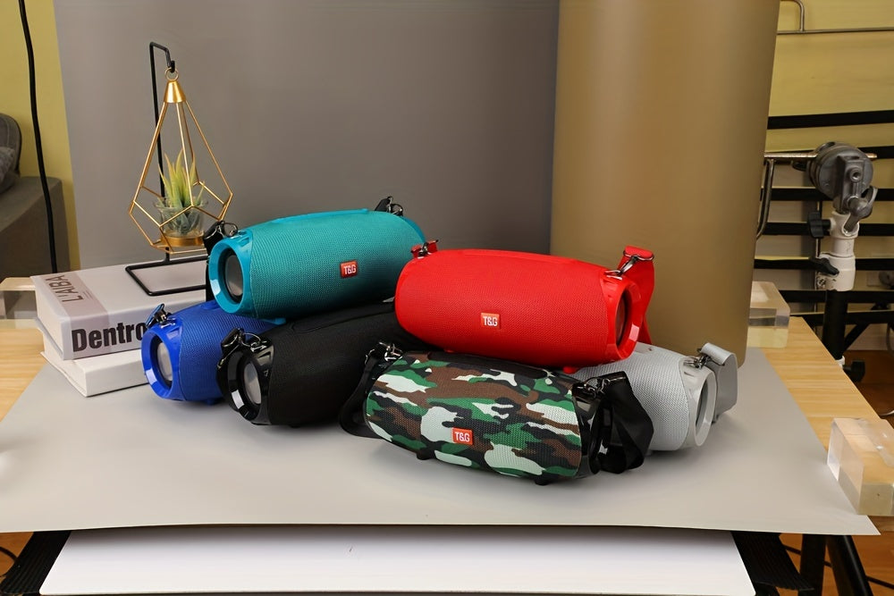 TG534 Portable Wireless Stereo Outdoor Speaker With Dual Speakers, Waterproof For Life, TWS Stereo Subwoofer Hands-Free Call/FM/TF Card/U Disk, For Mobile Phone/Tablet/TV, Music Speaker Plug-in Card U Disk Gift For Friends
