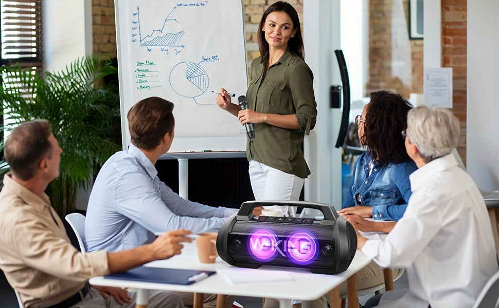 70W W-KING Thunderbolt - Portable Bluetooth Speakers with Waterproof, Bass Boost, DSP, Stereo Pairing, Powerbank, MIC and Long-Lasting Battery Life for Outdoor Party and Travel