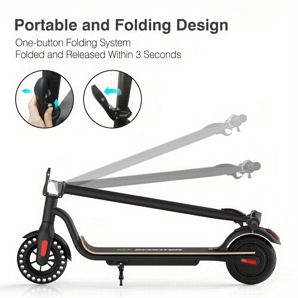 MEGAWHEELS S10 Lightweight And Foldable Electric Scooter for Adults with 8" Wheels, 5.2Ah Battery, 250W Motor, Electronic Brake And Bright LED Headlight, Supports 25km/h Max Speed, 3 Speed Modes And 10-15km Mileage