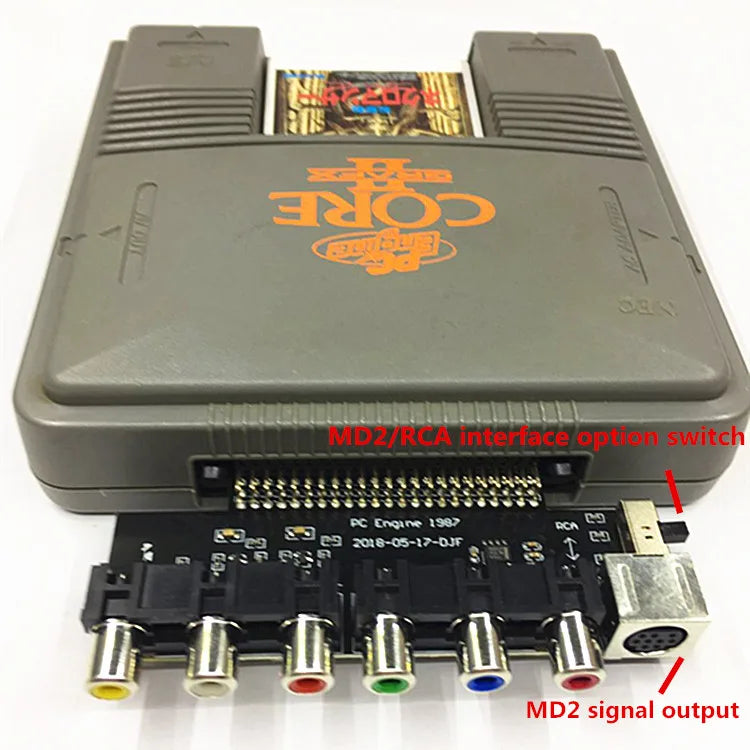 Black Gold Edition PCE PC engine console game card TURBO 600 IN 1 OR RGBS Card Video Booster RGBS Signal Output Audio Output