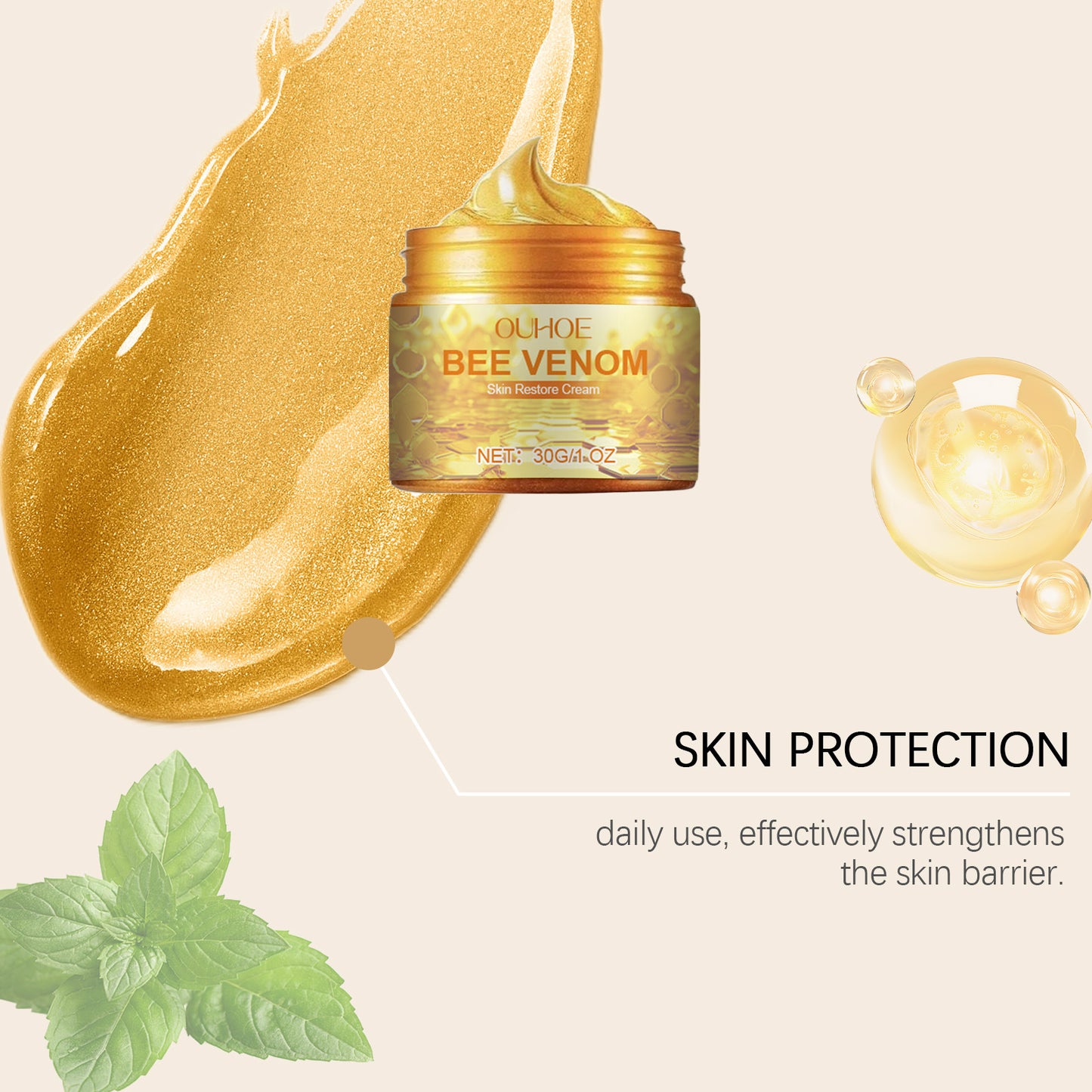 Moisturizer Body Lotion Lifting Repair Soothe Brighten Smoothing Moisturizing Lightening Relieve Dry Bee Venom Skin Care Cream