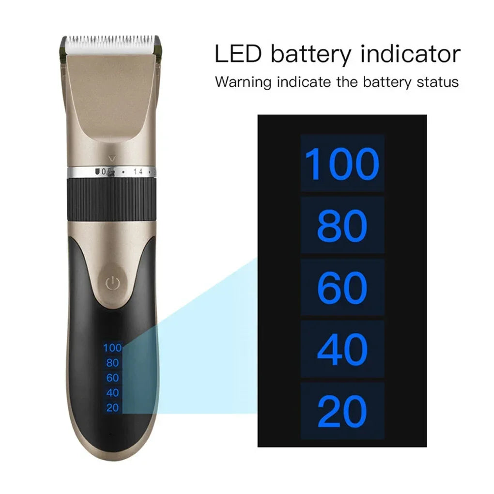 Professional electric barber clippers men barber beard trimmer rechargeable hair clippers ceramic blades hair trimmer