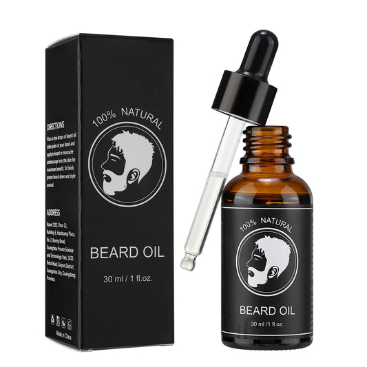 30ml Beard Oil For Men Deep Moisturizing Nourishing Beard Care Essence Oil Smooth Soften Shiny Anti-frizz Plant Beard Serum