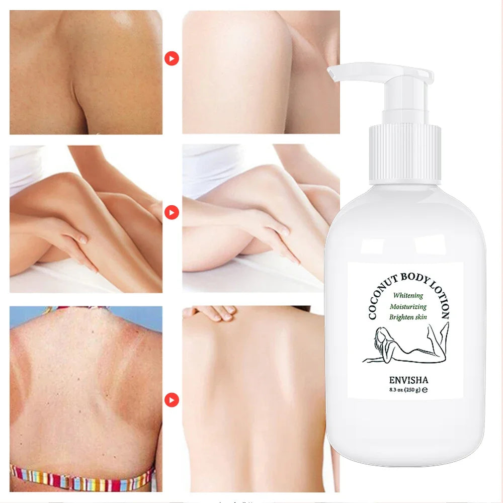 Body Lotion Butter Skin Care Coconut Oil Face Cream Whitening Moisturizing Brightening Collagen Remove Melanin Beauty Health
