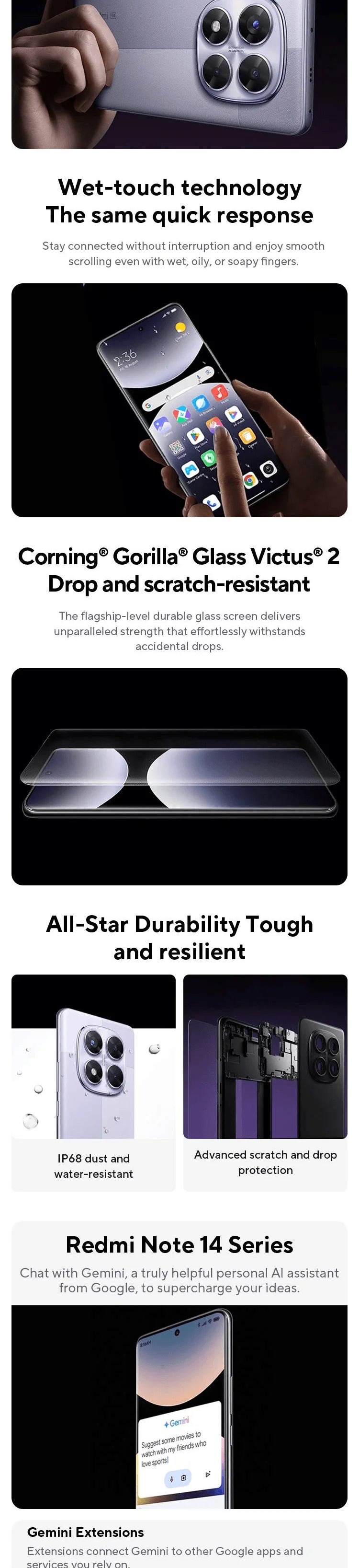 World Premiere Redmi Note 14 Pro 5G Global Version Smartphone Dimensity 7300-Ultra NFC 200MP Camera 1.5K 120Hz AMOLED Display