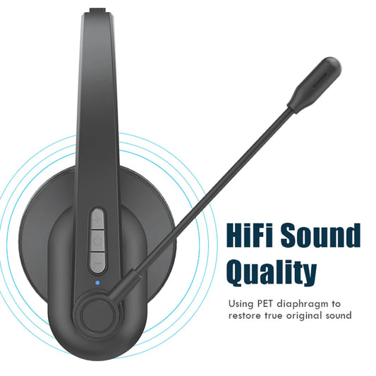 Wireless Telephone Headset for PC Laptop Call Center Office Computer Noise Canceling Customer Service Headphones with Microphone