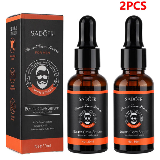 60ml Beard Oil For Men Deep Moisturizing Nourishing Beard Care Essence Oil Smooth Soften Shiny Anti-frizz Plant Beard Serum