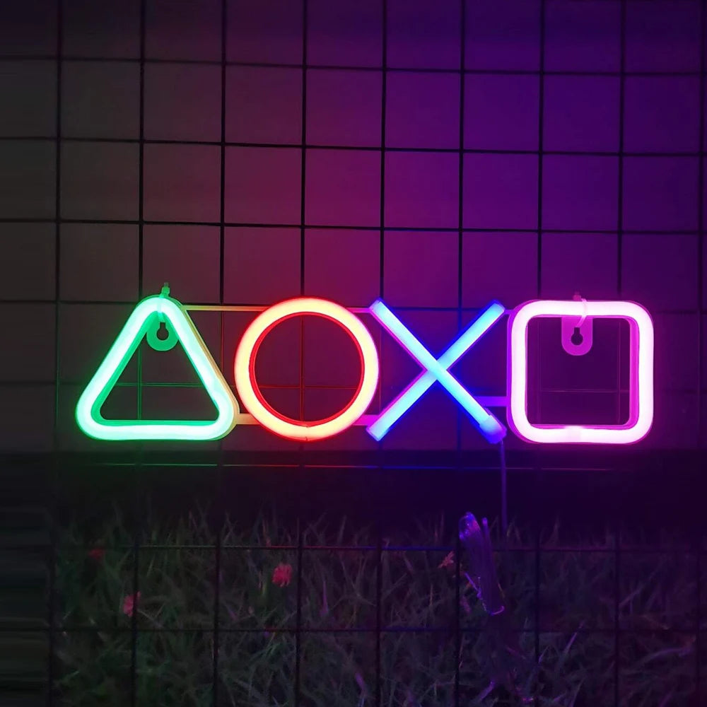 Game Controller Neon Sign for Game Room Decoration - Game Neon Sign for Teen Boys Room Decor, LED Game Neon Sign Game Wall Decor