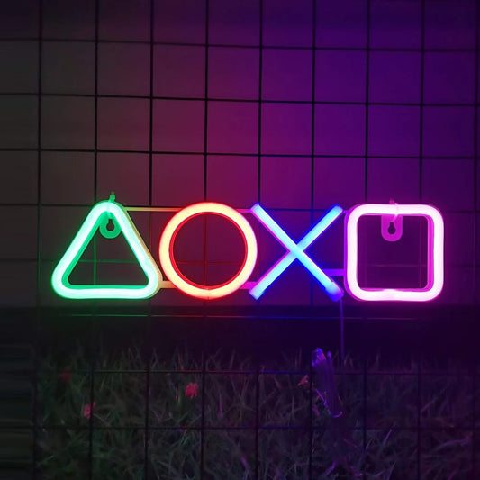 Game Controller Neon Sign for Game Room Decoration - Game Neon Sign for Teen Boys Room Decor, LED Game Neon Sign Game Wall Decor
