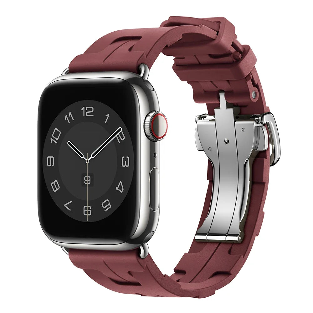 Kilim Single Tour Silicone Strap For Apple Watch Band 44mm 40mm 49mm 45mm 41mm 42mm bracelet iwatch series 9 se 3 6 7 8 ultra 2