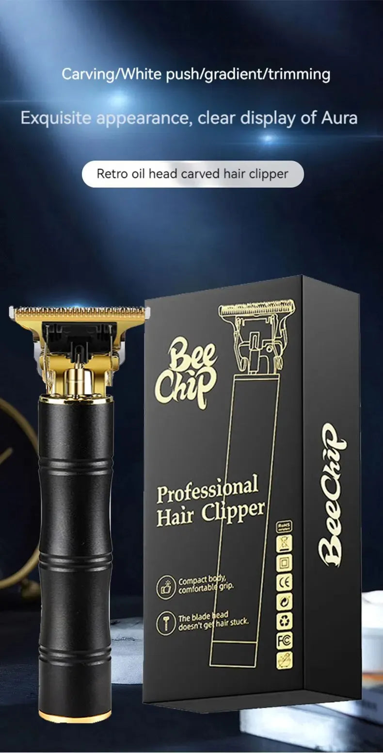 Electric Waterproof Sculpture Barber Oil Head Electric Hair Clippers Shaving Hair Electric Hair Clippers Bald Head Artifacts