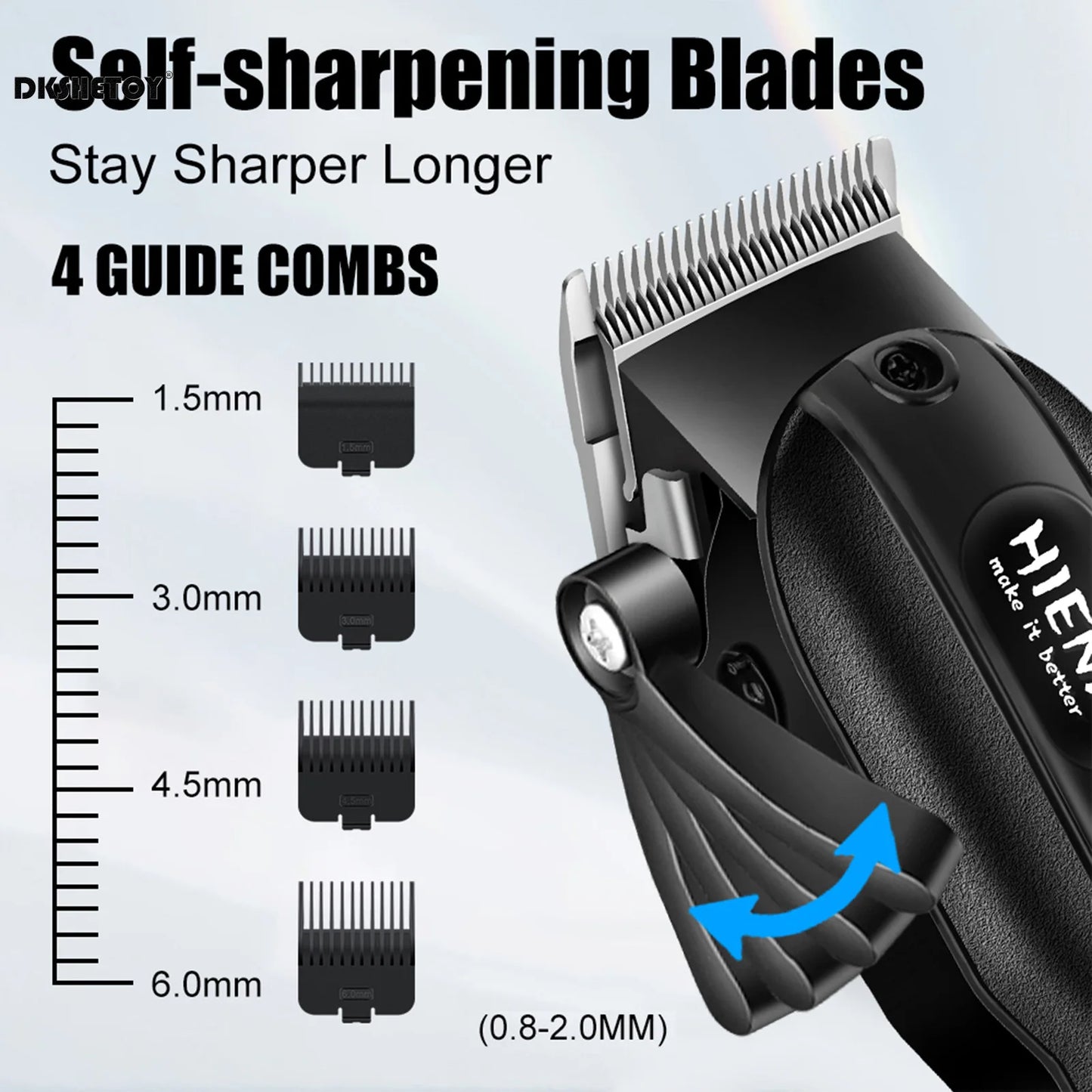 Professional Barber Clippers Digital Display Sharp Blade HYN-222 Electric Clipper for Haircut Beard Shaver Barbershop