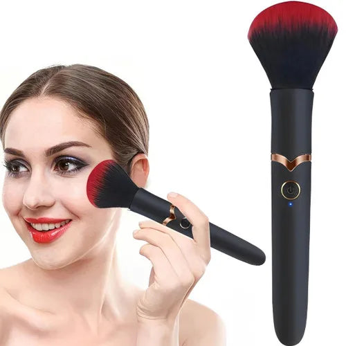 Customizable Electric Cosmetic Brush Foundation Loose Powder Beauty Tools Washable Vibration Rechargeable Makeup Brush Tools ﻿