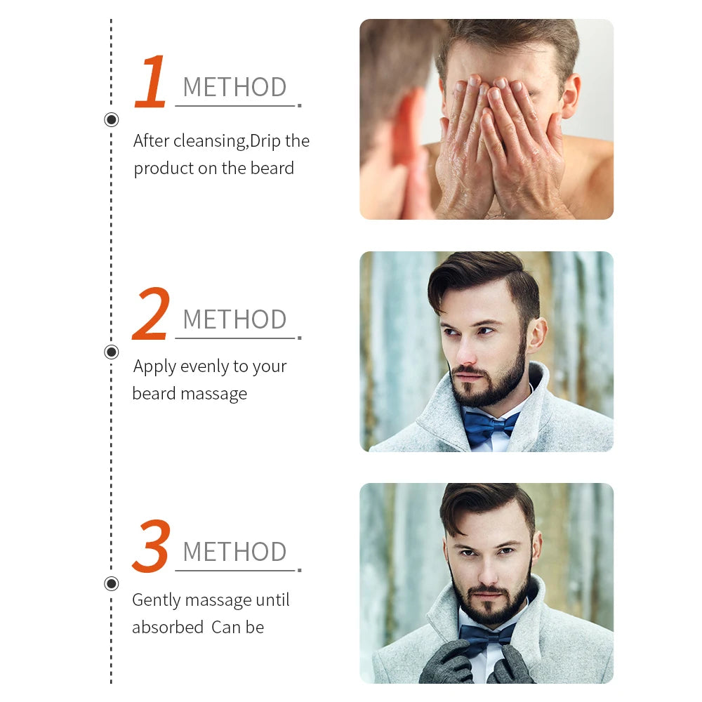 60ml Beard Oil For Men Deep Moisturizing Nourishing Beard Care Essence Oil Smooth Soften Shiny Anti-frizz Plant Beard Serum