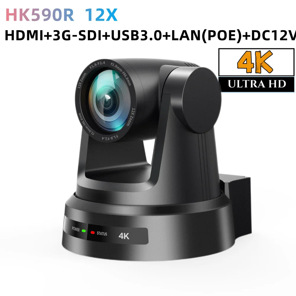 4K/1080P Video Conference Camera HDMI SDI LAN USB 12/20X NDI 60/30FPS AI Tracking for Church Meet Zoom Youtube Skype Live Stream
