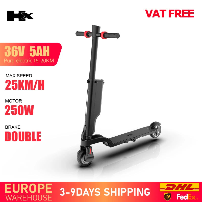 HX Electric scooter Foldable 7.5A 350W 25KM/H electric scooters 36V EScooters 5.5 Inch E Scooter For Adults