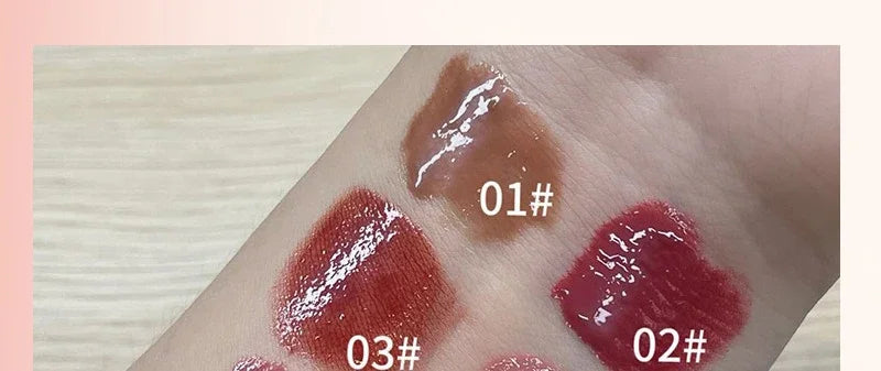 Strawberry Jelly Lipsticks Moisturizing Water Gloss Lip Stick Tint Mirror Clear Lip Gloss Non-Sticky Lips Makeup Korean Cosmetic